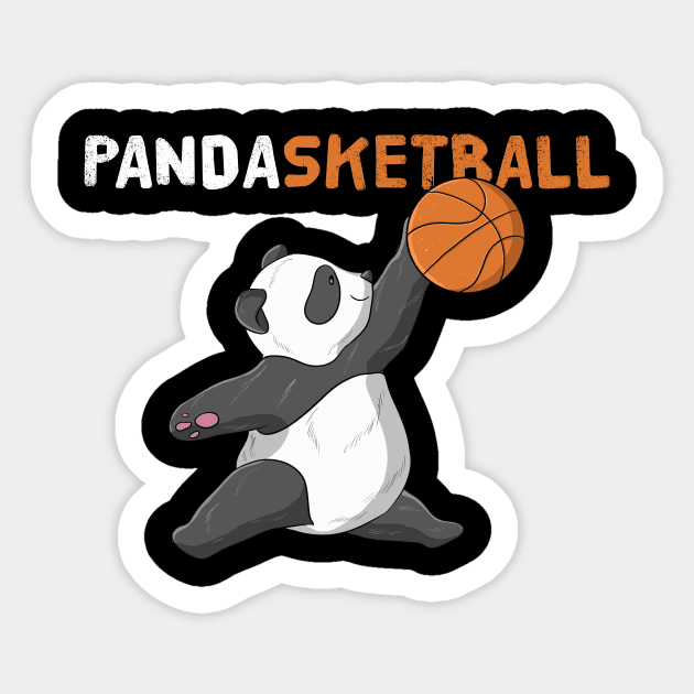 Cute Panda Playing Basketball Girls Boys Teens Gift Sticker by Freid